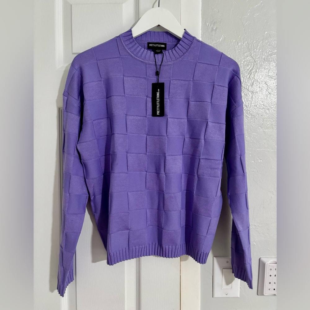 PrettyLittleThing Lavender Crewneck Sweater